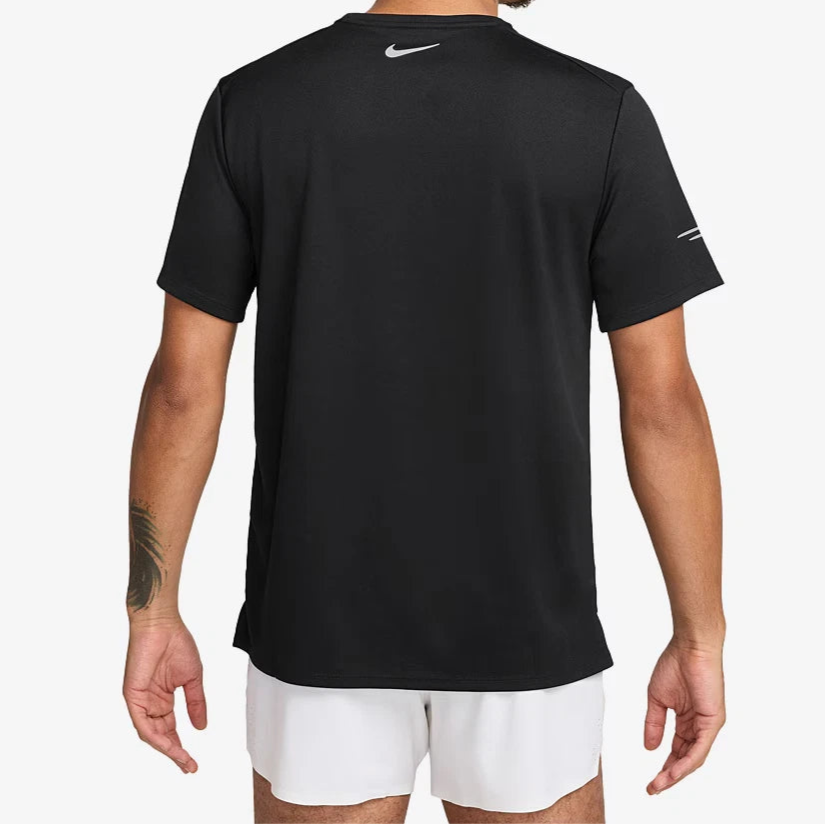Nike Black Dri-FIT Miler Flash UV Short Sleeve Running Top